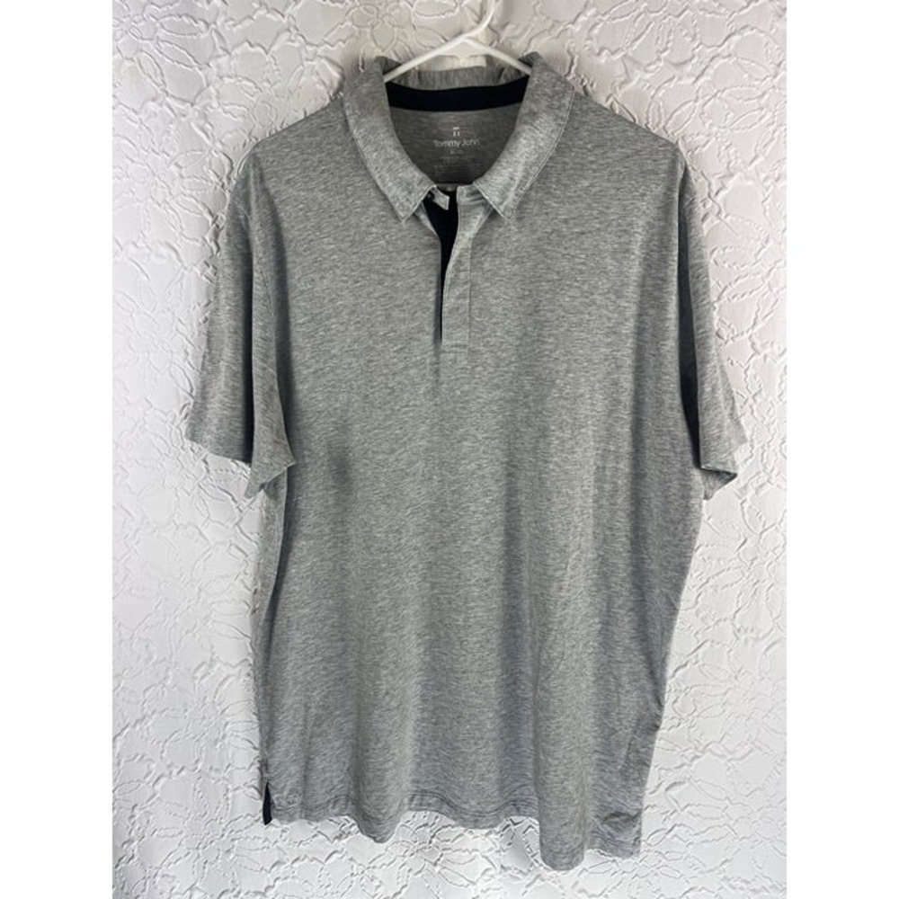 Tommy John Second Skin Polo Shirt Grey XL - Picture 5 of 8